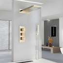 Chuveiro A Gás Inox Cascata Com Ducha Manual Spa Urban