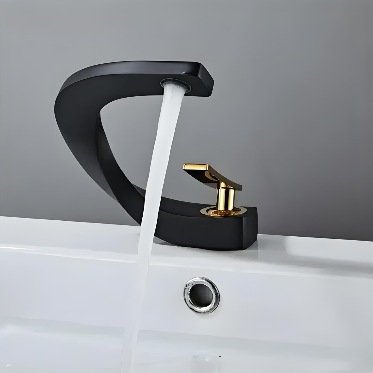 Torneira Misturador monocomando Banheiro Lavatório Prestige Preto Fosco - Homedeccori