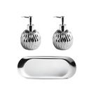 Porta Sabonete Líquido Dourado 400ml ceramica e aço inox Gold Gleam