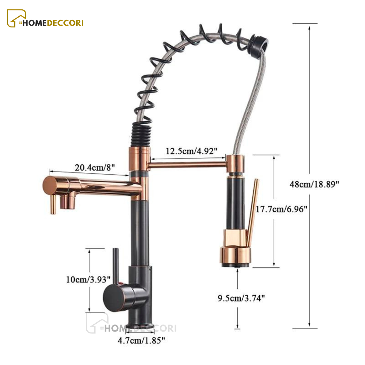 Torneira Gourmet Cozinha Monocomando Extensivel Hanet