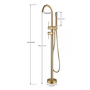 Misturador De Piso Para Banheira Harlem Níquel Escovado