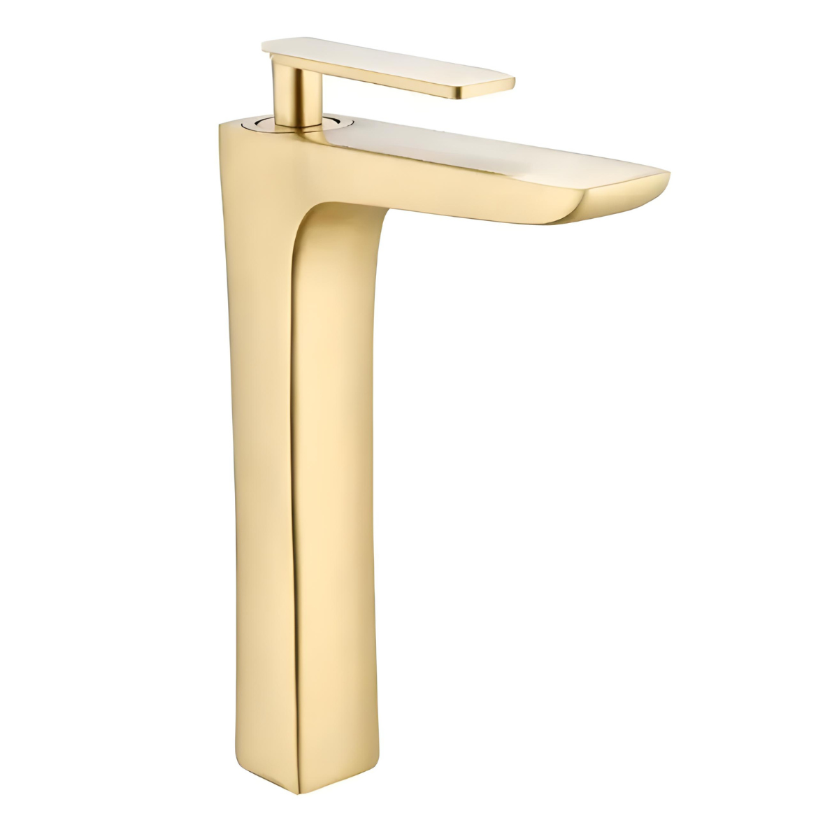 Torneira para banheiro monocomando de design moderno Palazzo em dourado fosco