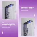 51.57" Shower Panel  shower system  with Adjustable Shower Head, Matte Black
