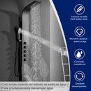 Ducha Vertical Inox Com Hidro Spa 4 Funções Black Sea