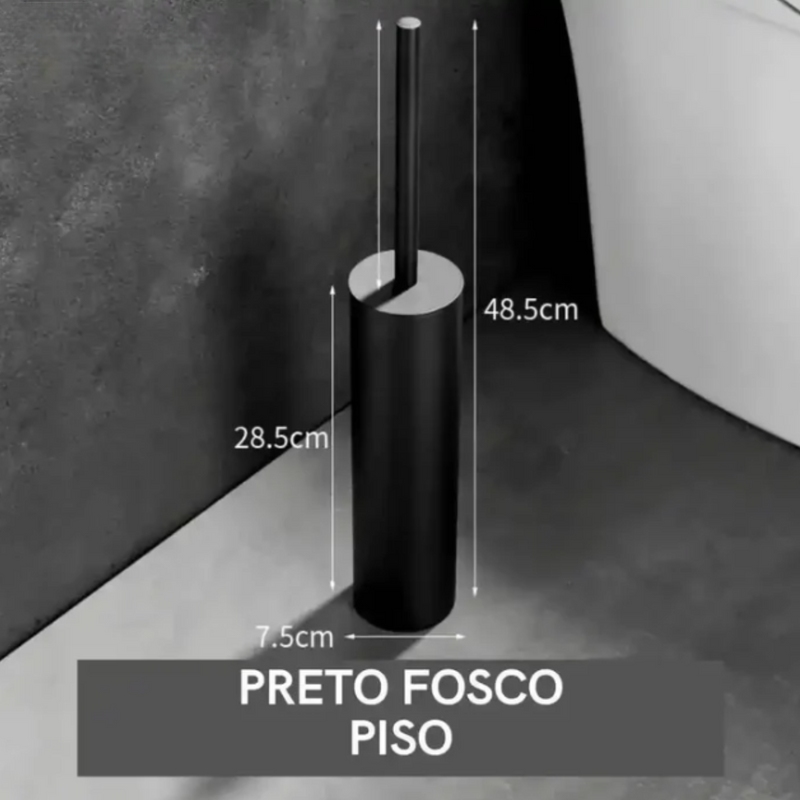 Escova Sanitaria Inox Para Banheiro Com Suporte Parede/Piso Catalã