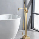 Misturador De Piso Banheira Inox Monocomando Dourado Toscana