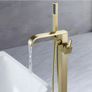 Misturador De Piso Banheira Inox Monocomando Dourado Toscana