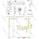 Ducha De Teto Embutir Inox 58x38 LED Bluetooth Spa Imperiale