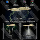 Ducha De Teto Embutir Inox 63x33 LED Bluetooth Spa Lumière