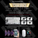 Ducha De Teto Embutir Inox 63x33 LED Bluetooth Spa Lumière