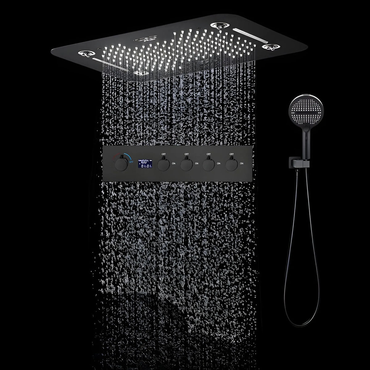 Ducha De Teto Embutir Inox 58x38 LED Bluetooth Maestro