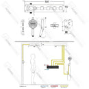 Ducha De Teto Embutir Inox 58x38 LED Bluetooth Maestro
