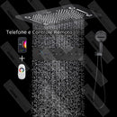 Ducha De Teto Embutir Inox 58x38 LED Bluetooth Maestro