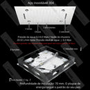 Ducha De Teto Embutir Inox 50x50 LED Bluetooth Cascata Soleil