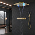 Ducha De Teto Embutir Inox 50x50 LED Bluetooth Cascata Soleil