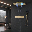 Ducha De Teto Embutir Inox 50x50 LED Bluetooth Cascata Soleil