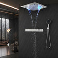 Ducha De Teto Embutir Inox 50x50 LED Bluetooth Cascata Soleil