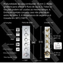 Ducha De Teto Embutir Inox 50x50 LED Bluetooth Spa Zenith