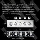 Ducha De Teto Embutir Inox 58x38 LED Bluetooth Spa Vortex