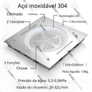 Ducha De Teto Embutir Inox 55x55 LED Bluetooth Spa Parma