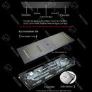 Ducha De Teto Embutir Inox 90x30 LED Bluetooth Jatos Opulence