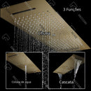 Ducha De Teto Embutir Inox 90x30 LED Bluetooth Jatos Opulence