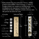 Ducha De Teto Embutir Inox 90x30 LED Bluetooth Jatos Opulence