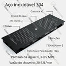Ducha De Teto Embutir Inox 90x30 LED Bluetooth Jatos Opulence