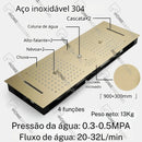 Ducha De Teto Embutir Inox 90x30 LED Bluetooth 6 Jatos Altezza