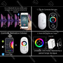 Ducha De Teto Embutir Inox 90x30 LED Bluetooth 6 Jatos Altezza