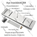 Ducha De Teto Embutir Inox 120x30 LED Bluetooth Spa Verona