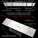 Ducha De Teto Embutir Inox 120x30 LED Bluetooth Spa Verona