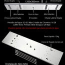 Ducha De Teto Embutir Spa Inox 120x30 LED Bluetooth Sonora