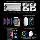 Ducha De Teto Embutir Spa Inox 120x30 LED Bluetooth Sonora