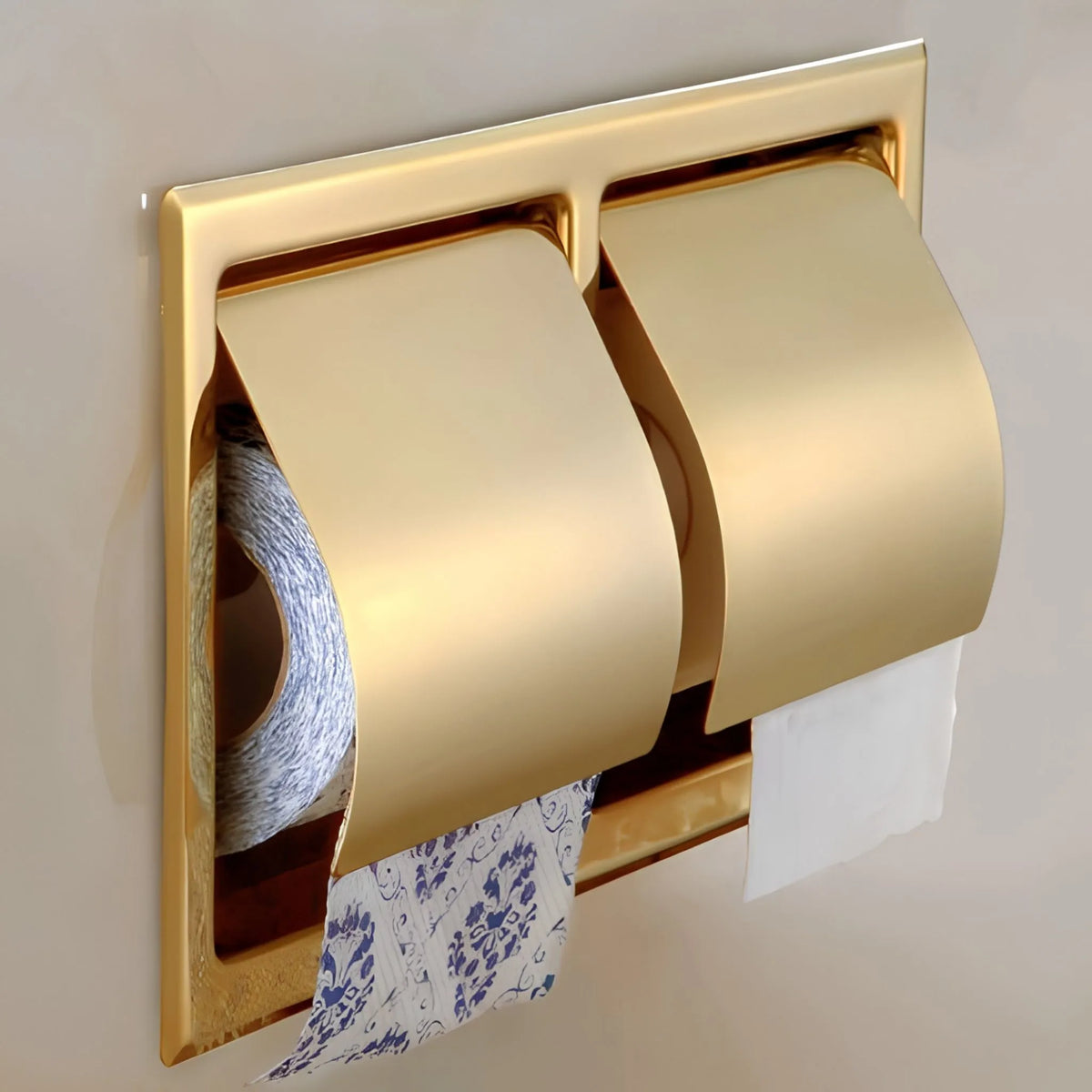 Porta Papel Higiênico Embutido Inox Cromado Zurich
