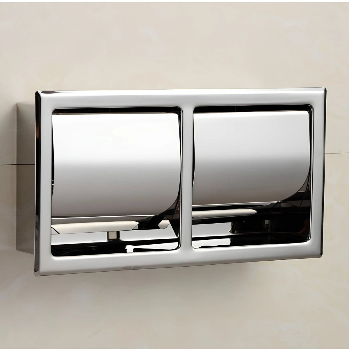 Porta Papel Higiênico Embutido Inox Cromado Zurich