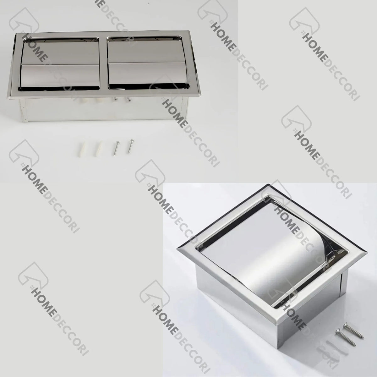 Porta Papel Higiênico Embutido Inox Cromado Zurich
