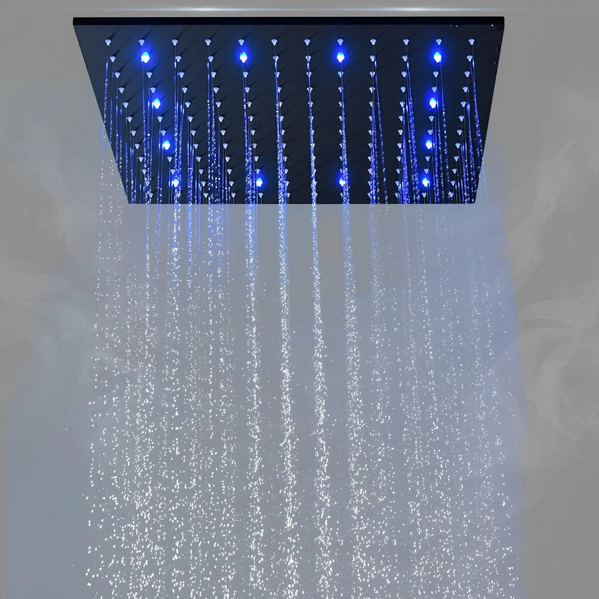 Ducha de Teto Embutir Inox 50x50 LED Termostática Nero