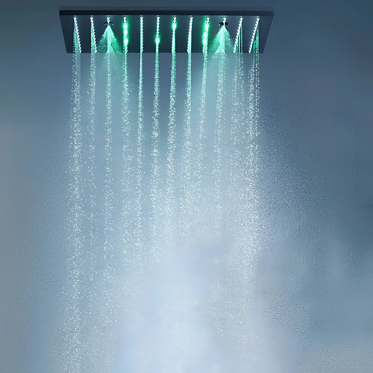 Ducha de Teto Embutir Inox 50x50 LED Termostática Nero