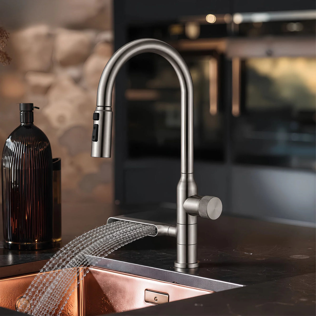 Torneira Gourmet Cozinha Inox Monocomando Retrátil Aitana