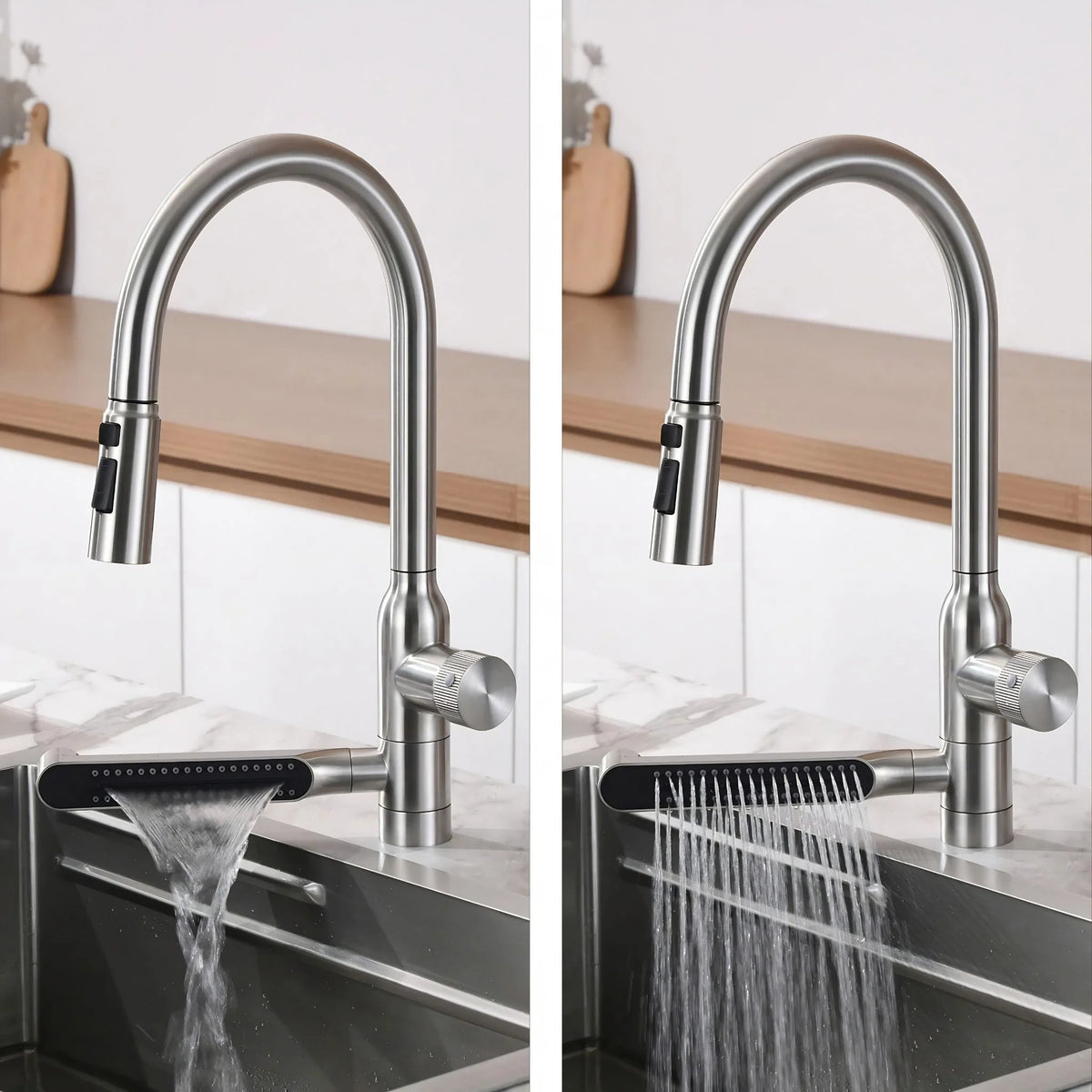 Torneira Gourmet Cozinha Inox Monocomando Retrátil Aitana