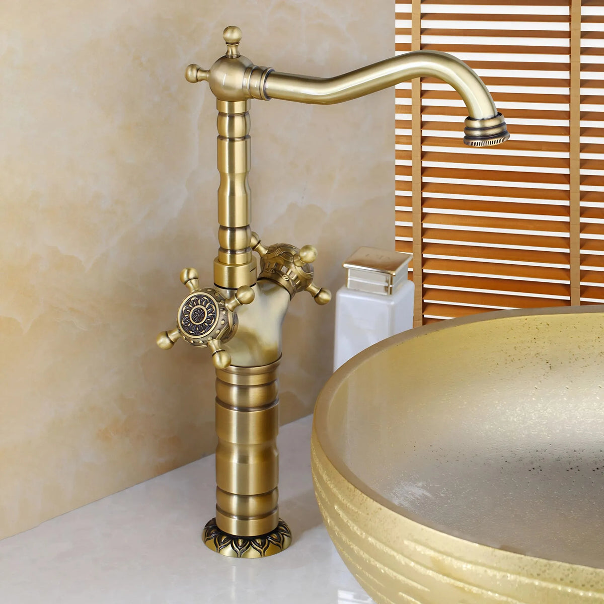 Torneira Banheiro Monocomando Inox Vintage Bronze Antiqua - Homedeccori