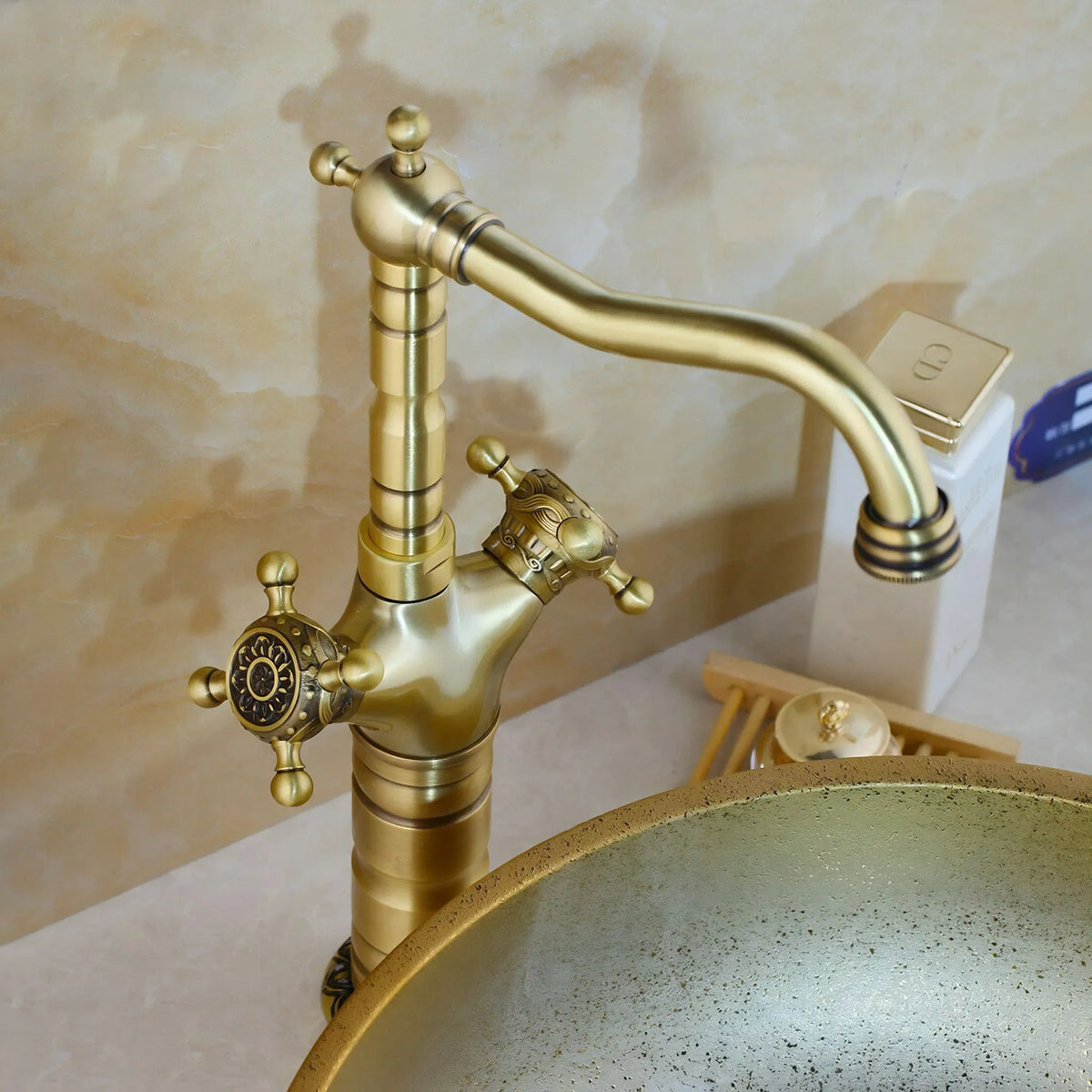 Torneira Banheiro Monocomando Inox Vintage Bronze Antiqua - Homedeccori