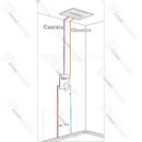 Ducha De Teto Inox Cascata LED Spa Completo AquaLuminos