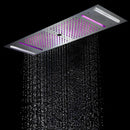 Ducha de Teto Embutir Spa Inox 90x30cm LED Bluetooth Stellar
