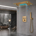 Ducha De Teto Inox Cascata LED Spa Completo AquaLuminos