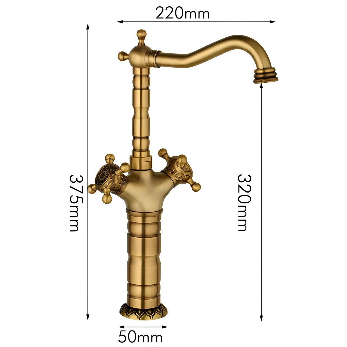 Torneira Banheiro Monocomando Inox Vintage Bronze Antiqua - Homedeccori