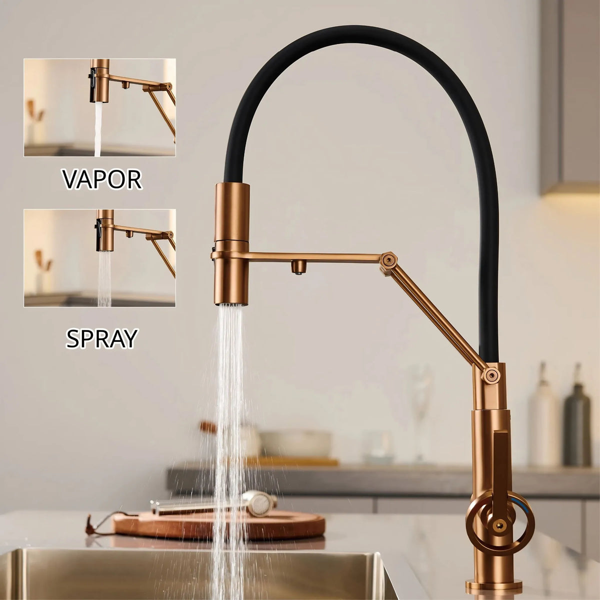 Torneira Gourmet Cozinha Inox Industrial Articulada Luxo Volvere