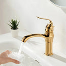Torneira Banheiro Monocomando Inox Dourada Retrô Aurelia