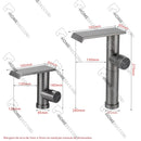 Torneira Para Banheiro Inox Monocomando Cascata Fluvia